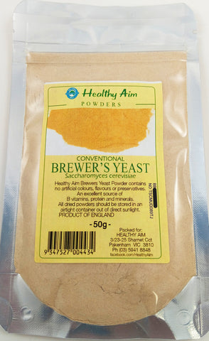 Healthy Aim Brewers Yeast Powder 50g Conventional B Vitamins Protein Mineral Supplement
