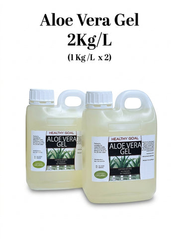 Healthy Goal Australian Aloe Vera Gel 2Kg (2 x 1Kg Multipack) Certified Organic Skin DIY Ingredient Premium
