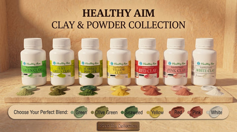 Healthy Aim French Cosmetic CLAY 100g Superfine Powder Face Hair Mask Body Mud Wrap Facial