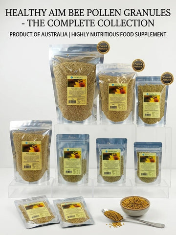 Healthy Aim Bee Pollen Granules Natural Food Supplement Pure Australian Bee Pollen