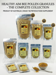 Healthy Aim Bee Pollen Granules Natural Food Supplement Pure Australian Bee Pollen