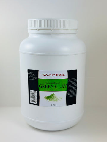 Healthy Goal French Cosmetic Green Clay 1Kg Superfine Powder Face Hair Mask