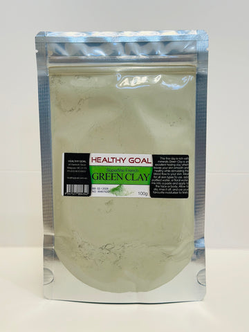 Healthy Goal French Cosmetic Green Clay 100g Superfine Powder Face Hair Mask