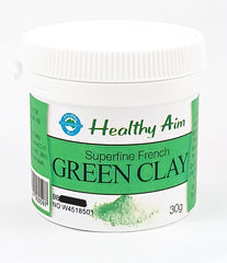 Healthy Aim French Cosmetic Green Clay 30g Superfine Powder Face Hair Mask