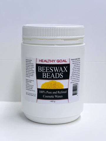 Healthy Goal Refined Beeswax Beads 400g 100% Pure Cosmetic Grade Bees Wax Beads Skincare