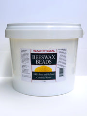Healthy Goal Refined Beeswax Beads 1Kg 100% Pure Cosmetic Grade Bees Wax Beads Skincare