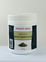 Healthy Goal French Cosmetic Olive Green Clay 200g Superfine Powder Face Hair Mask
