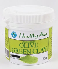 Healthy Aim French Cosmetic Olive Green Clay 30g Superfine Powder Face Hair Mask