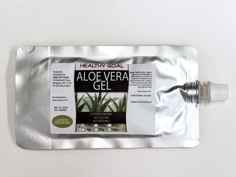 Healthy Goal Australian Aloe Vera Gel 100g Pouch Certified Organic Skin DIY Ingredient Premium