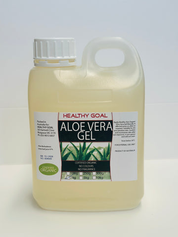 Healthy Goal Australian Aloe Vera Gel 1Kg Certified Organic Skin DIY Ingredient Premium