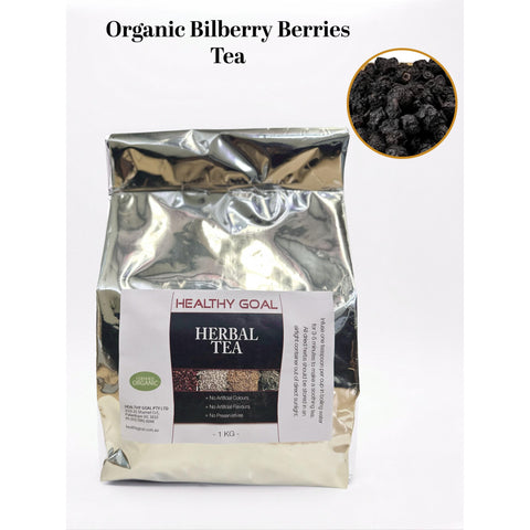Healthy Aim Organic Bilberry Berries Herbal Tea 1Kg