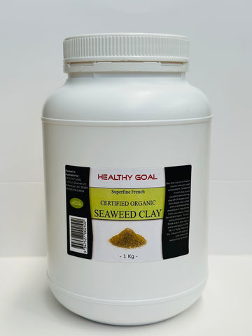 Healthy Goal French Cosmetic Organic Seaweed Clay 1Kg Superfine Powder Face Hair Mask