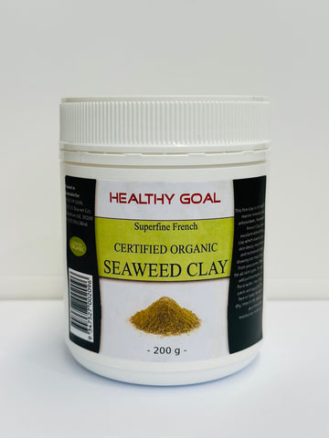 Healthy Goal French Cosmetic Organic Seaweed Clay 200g Superfine Powder Face Hair Mask