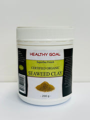 Healthy Goal French Cosmetic Organic Seaweed Clay 200g Superfine Powder Face Hair Mask