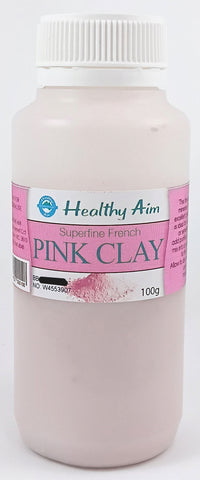 Healthy Aim French Cosmetic Pink Clay 100g Superfine Powder Face Hair Mask