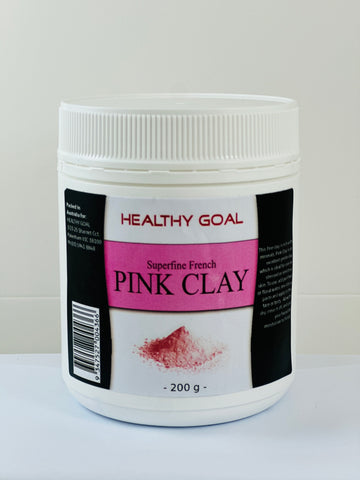 Healthy Goal French Cosmetic Pink Clay 200g Superfine Powder Face Hair Mask