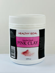 Healthy Goal French Cosmetic Pink Clay 200g Superfine Powder Face Hair Mask