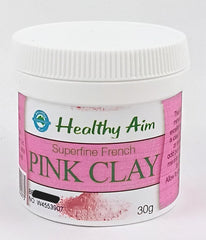 Healthy Aim French Cosmetic Pink Clay 30g Superfine Powder Face Hair Mask