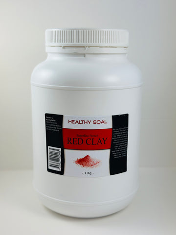 Healthy Goal French Cosmetic Red Clay 1Kg Superfine Powder Face Hair Mask