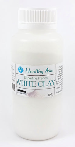 Healthy Aim French Cosmetic White Clay 100g Superfine Powder Face Hair Mask