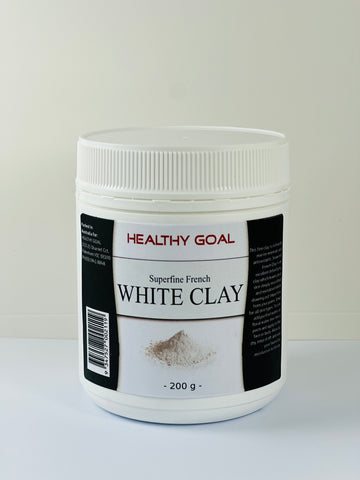 Healthy Goal French Cosmetic White Clay 200g Superfine Powder Face Hair Mask