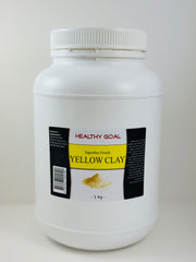 Healthy Goal French Cosmetic Yellow Clay 1Kg Superfine Powder Face Hair Mask