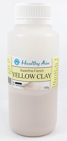 Healthy Aim French Cosmetic Yellow Clay 100g Superfine Powder Face Hair Mask
