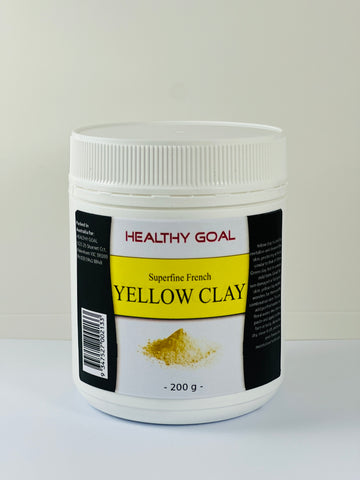 Healthy Goal French Cosmetic Yellow Clay 200g Superfine Powder Face Hair Mask