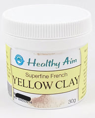 Healthy Aim French Cosmetic Yellow Clay 30g Superfine Powder Face Hair Mask