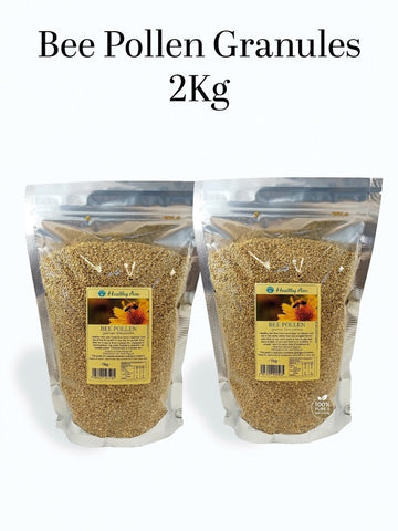 Healthy Aim Bee Pollen Granules 2Kg (2 x 1Kg Multipack) Natural Food Supplement Pure Australian Bee Pollen