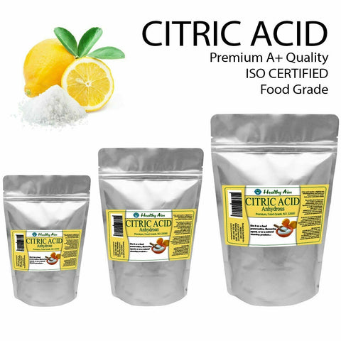Citric Acid Food Grade Preservative Anhydrous Powder ISO Certified Resealable